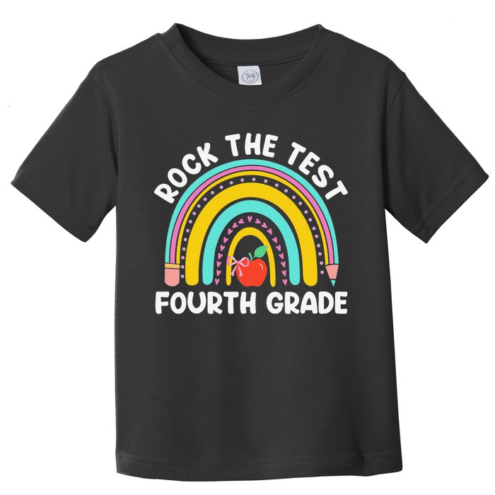 4th Grade Teacher Rock The Test Day Fourth Grade Testing Toddler T-Shirt