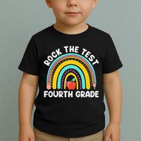 4th Grade Teacher Rock The Test Day Fourth Grade Testing Toddler T-Shirt