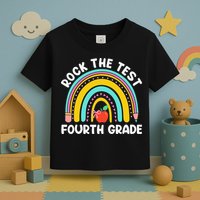 4th Grade Teacher Rock The Test Day Fourth Grade Testing Toddler T-Shirt