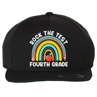 4th Grade Teacher Rock The Test Day Fourth Grade Testing Wool Snapback Cap