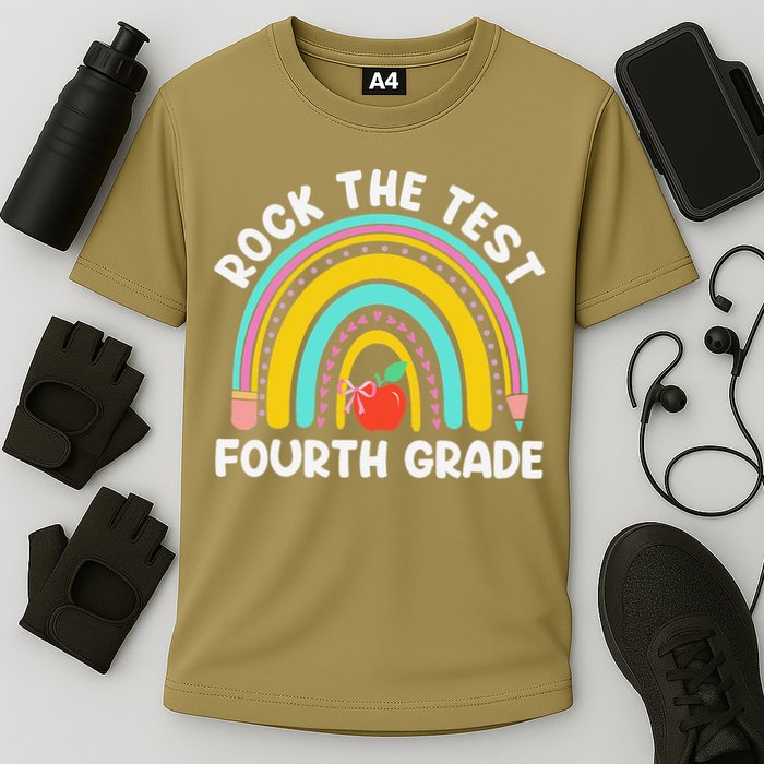 4th Grade Teacher Rock The Test Day Fourth Grade Testing Performance Shirt