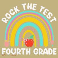 4th Grade Teacher Rock The Test Day Fourth Grade Testing Hoodie