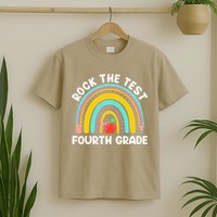 4th Grade Teacher Rock The Test Day Fourth Grade Testing T-Shirt