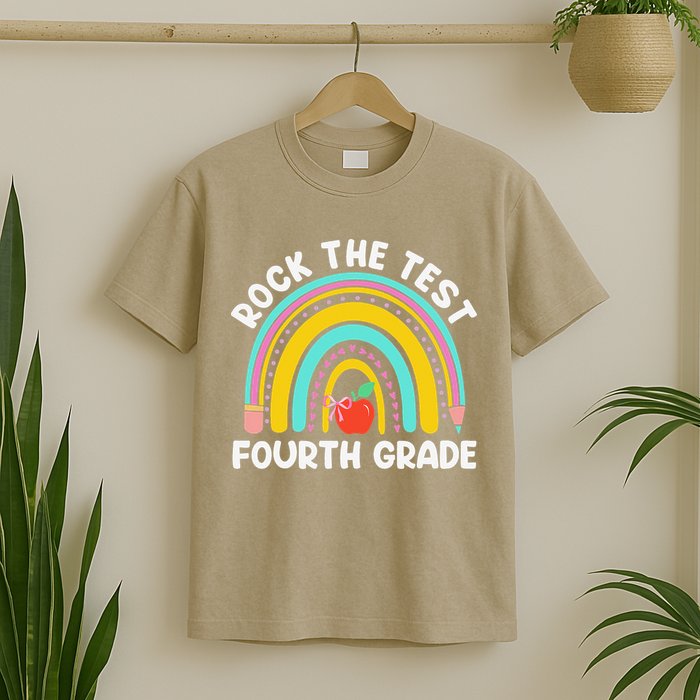 4th Grade Teacher Rock The Test Day Fourth Grade Testing T-Shirt