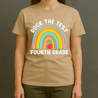 4th Grade Teacher Rock The Test Day Fourth Grade Testing T-Shirt