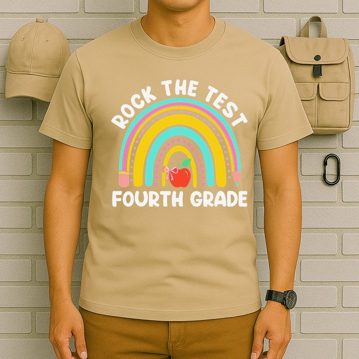 4th Grade Teacher Rock The Test Day Fourth Grade Testing T-Shirt