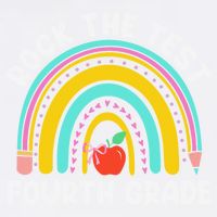 4th Grade Teacher Rock The Test Day Fourth Grade Testing Garment-Dyed Sweatshirt