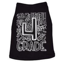 4th Grade Typography Team Fourth Grade Back To School Gift Doggie Tank