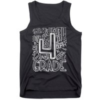 4th Grade Typography Team Fourth Grade Back To School Gift Tank Top