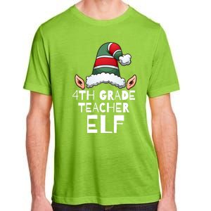 4th Grade Teacher Elf Christmas Holidays Xmas Elves 1 Adult ChromaSoft Performance T-Shirt