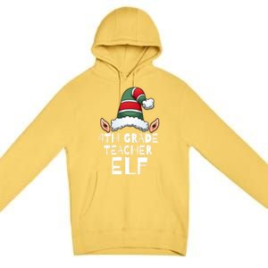 4th Grade Teacher Elf Christmas Holidays Xmas Elves 1 Premium Pullover Hoodie