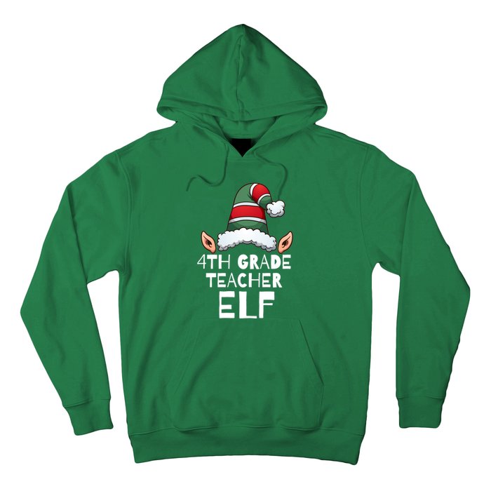 4th Grade Teacher Elf Christmas Holidays Xmas Elves 1 Hoodie