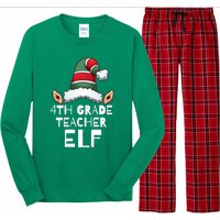 4th Grade Teacher Elf Christmas Holidays Xmas Elves 1 Long Sleeve Pajama Set