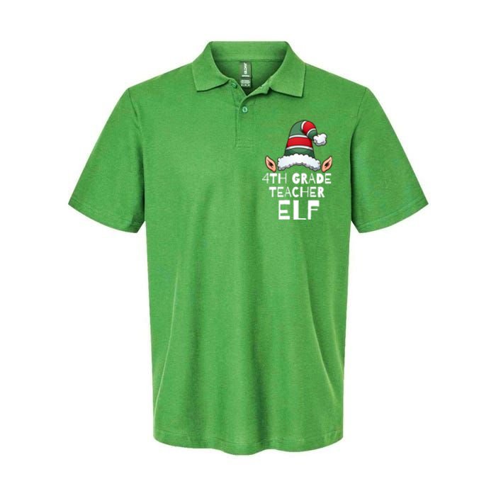 4th Grade Teacher Elf Christmas Holidays Xmas Elves 1 Softstyle Adult Sport Polo