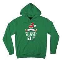 4th Grade Teacher Elf Christmas Holidays Xmas Elves 1 Tall Hoodie