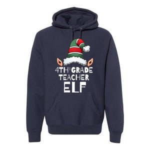 4th Grade Teacher Elf Christmas Holidays Xmas Elves 1 Premium Hoodie