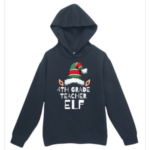 4th Grade Teacher Elf Christmas Holidays Xmas Elves 1 Urban Pullover Hoodie