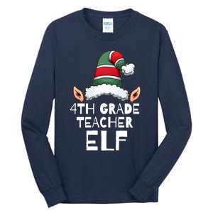 4th Grade Teacher Elf Christmas Holidays Xmas Elves 1 Tall Long Sleeve T-Shirt