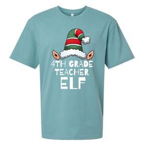 4th Grade Teacher Elf Christmas Holidays Xmas Elves 1 Sueded Cloud Jersey T-Shirt