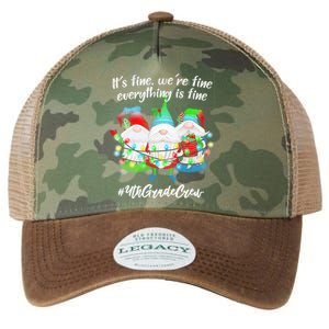 4th Grade Teacher If Fine WeRe Fine Gnome Gift Legacy Tie Dye Trucker Hat