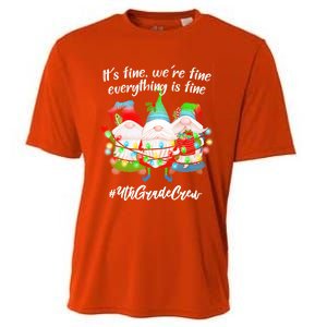 4th Grade Teacher If Fine WeRe Fine Gnome Gift Cooling Performance Crew T-Shirt