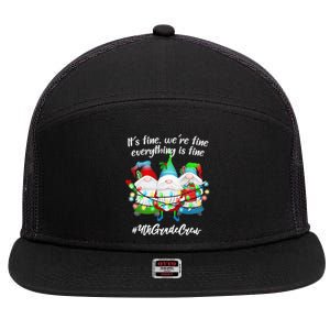 4th Grade Teacher If Fine WeRe Fine Gnome Gift 7 Panel Mesh Trucker Snapback Hat