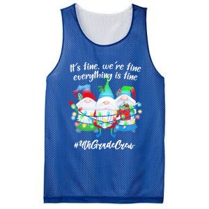 4th Grade Teacher If Fine WeRe Fine Gnome Gift Mesh Reversible Basketball Jersey Tank