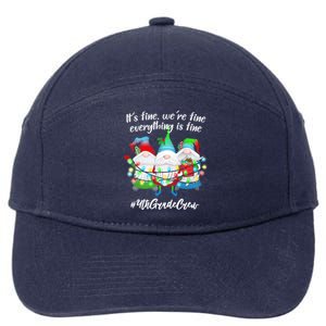 4th Grade Teacher If Fine WeRe Fine Gnome Gift 7-Panel Snapback Hat