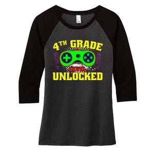 4Th Grade Video Gamer Back To School Women's Tri-Blend 3/4-Sleeve Raglan Shirt