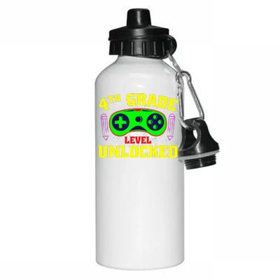 4Th Grade Video Gamer Back To School Aluminum Water Bottle 