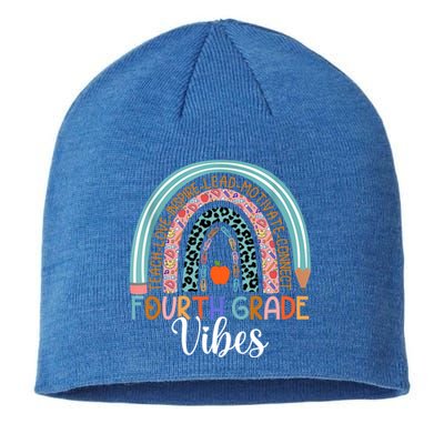 4Th Grade Vibes Rainbow Fourth Grade Teacher Team 4Th Grade Gift Sustainable Beanie