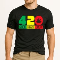 420 Good Vibes Only Rasta Reggae Marijuana Weed Cannabis Cooling Performance Crew T-Shirt