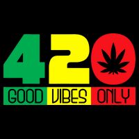 420 Good Vibes Only Rasta Reggae Marijuana Weed Cannabis Cooling Performance Crew T-Shirt