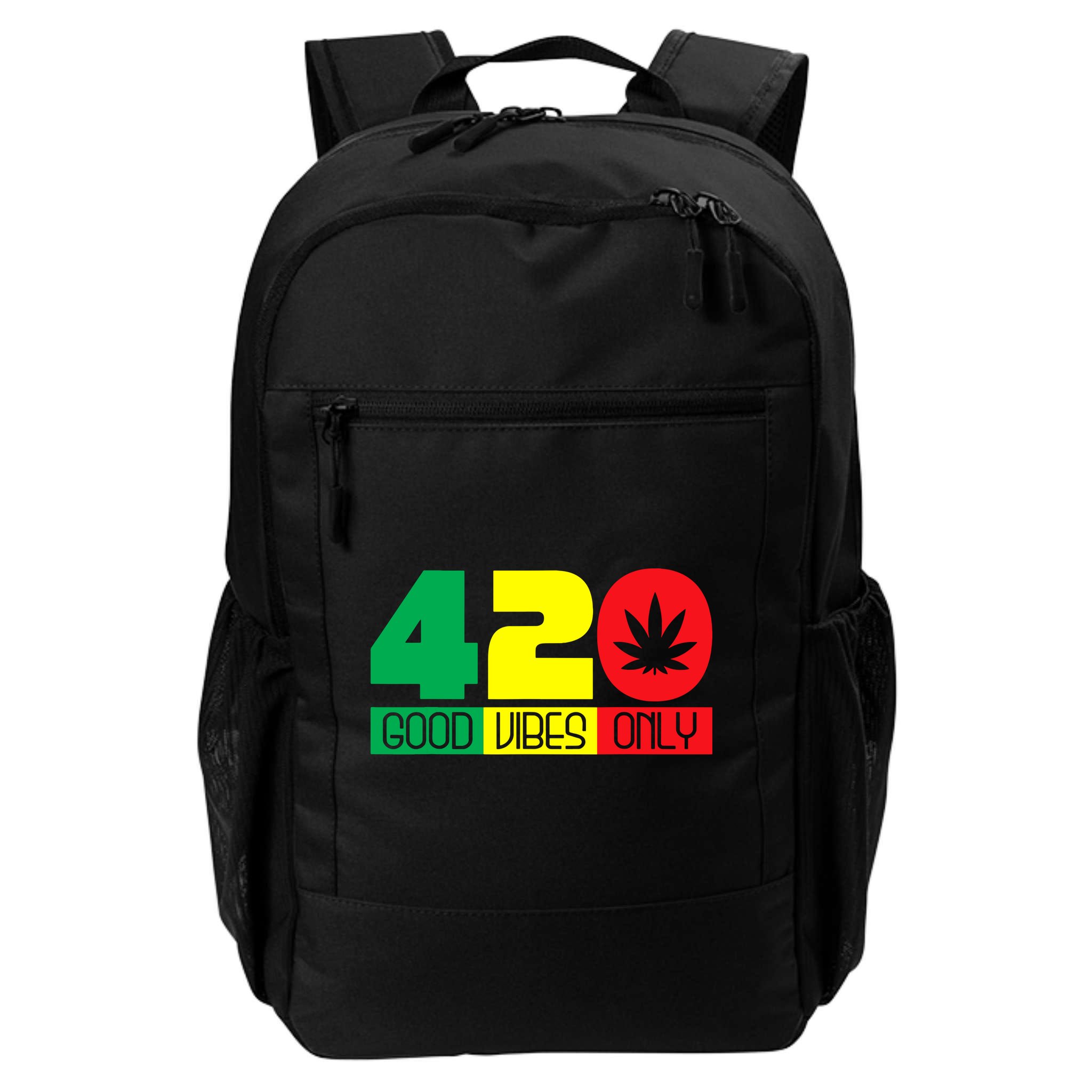 420 Good Vibes Only Rasta Reggae Marijuana Weed Cannabis Backpack
