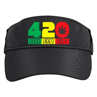 420 Good Vibes Only Rasta Reggae Marijuana Weed Cannabis Adult Drive Performance Visor