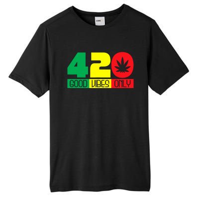 420 Good Vibes Only Rasta Reggae Marijuana Weed Cannabis Tall Fusion ChromaSoft Performance T-Shirt