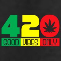 420 Good Vibes Only Rasta Reggae Marijuana Weed Cannabis 25L Jumbo Tote