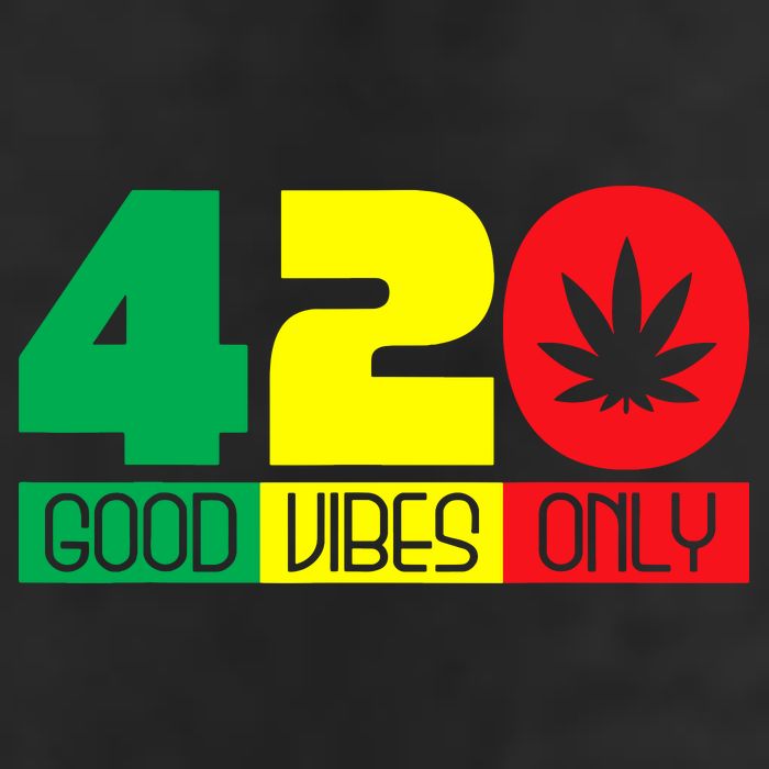 420 Good Vibes Only Rasta Reggae Marijuana Weed Cannabis 25L Jumbo Tote