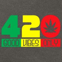 420 Good Vibes Only Rasta Reggae Marijuana Weed Cannabis Cotton Canvas Backpack