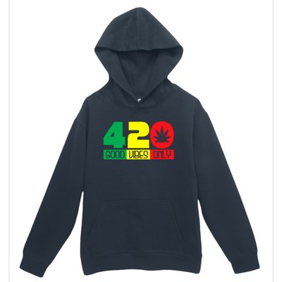 420 Good Vibes Only Rasta Reggae Marijuana Weed Cannabis Urban Pullover Hoodie