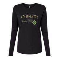 4th Infantry Division Fort Carson CO Womens Cotton Relaxed Long Sleeve T-Shirt