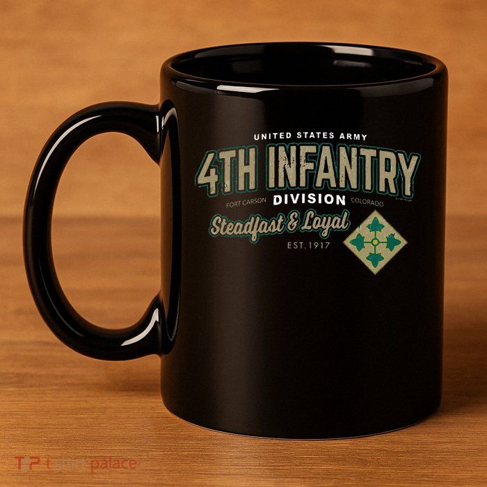 4th Infantry Division Fort Carson CO 11oz C Handle Ceramic Mug