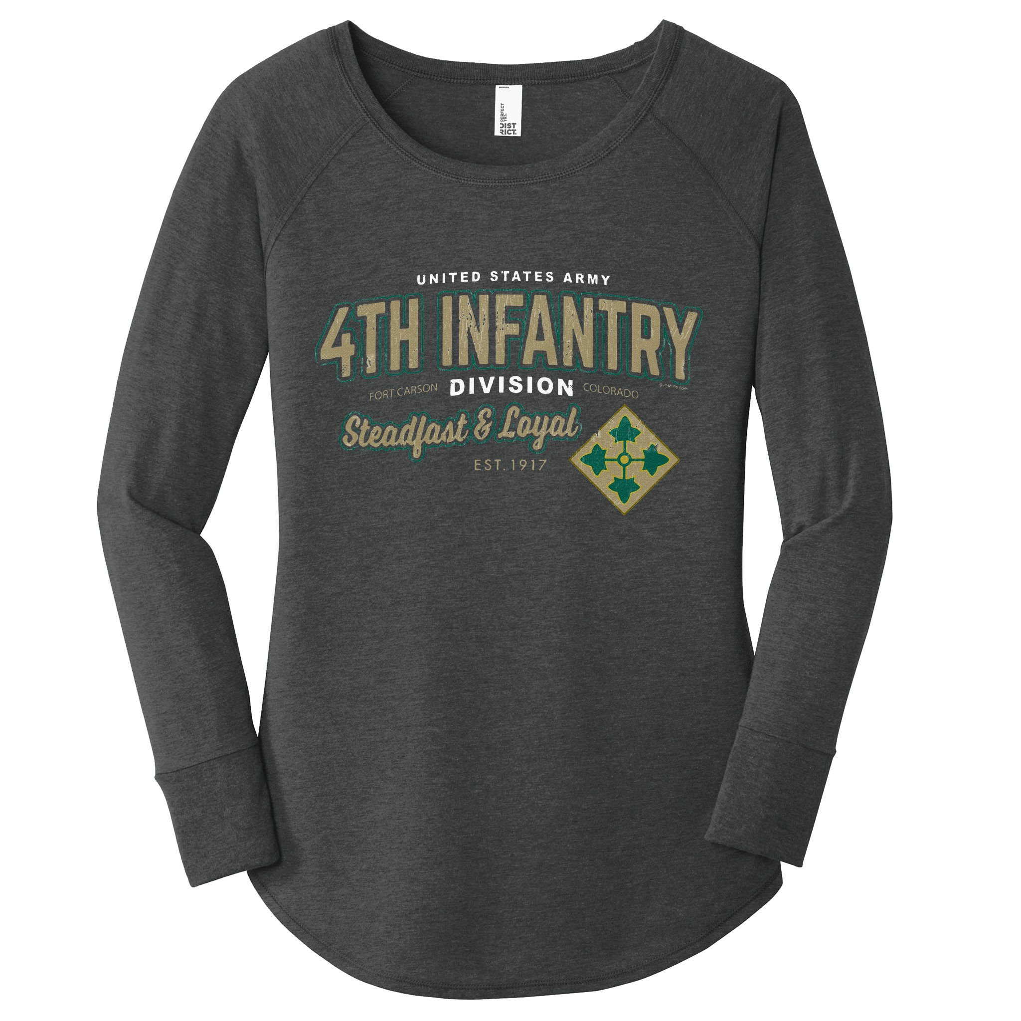 4th Infantry Division Fort Carson CO Women's Perfect Tri Tunic Long Sleeve Shirt