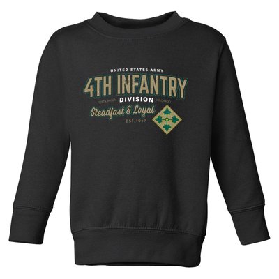 4th Infantry Division Fort Carson CO Toddler Sweatshirt