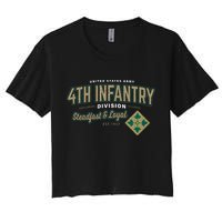 4th Infantry Division Fort Carson CO Women's Crop Top Tee