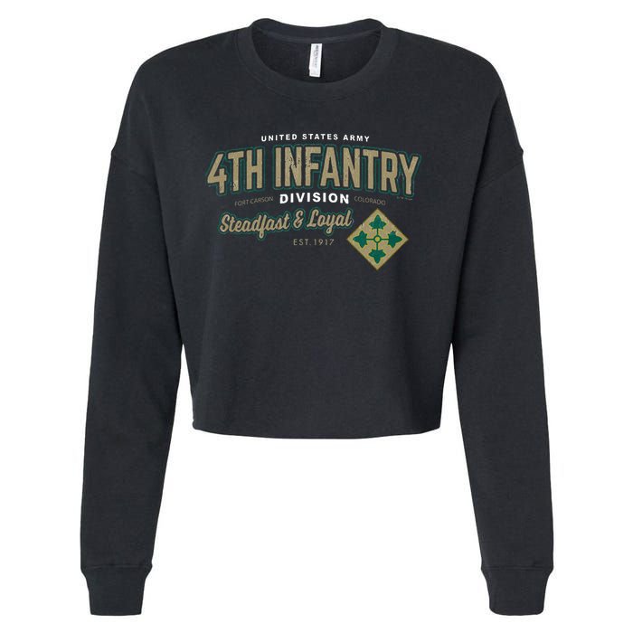 4th Infantry Division Fort Carson CO Cropped Pullover Crew