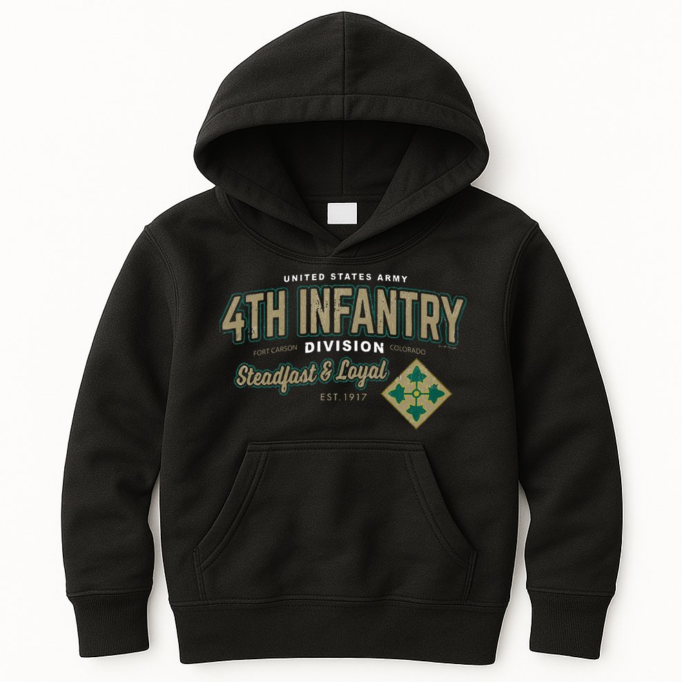 4th Infantry Division Fort Carson CO Kids Hoodie