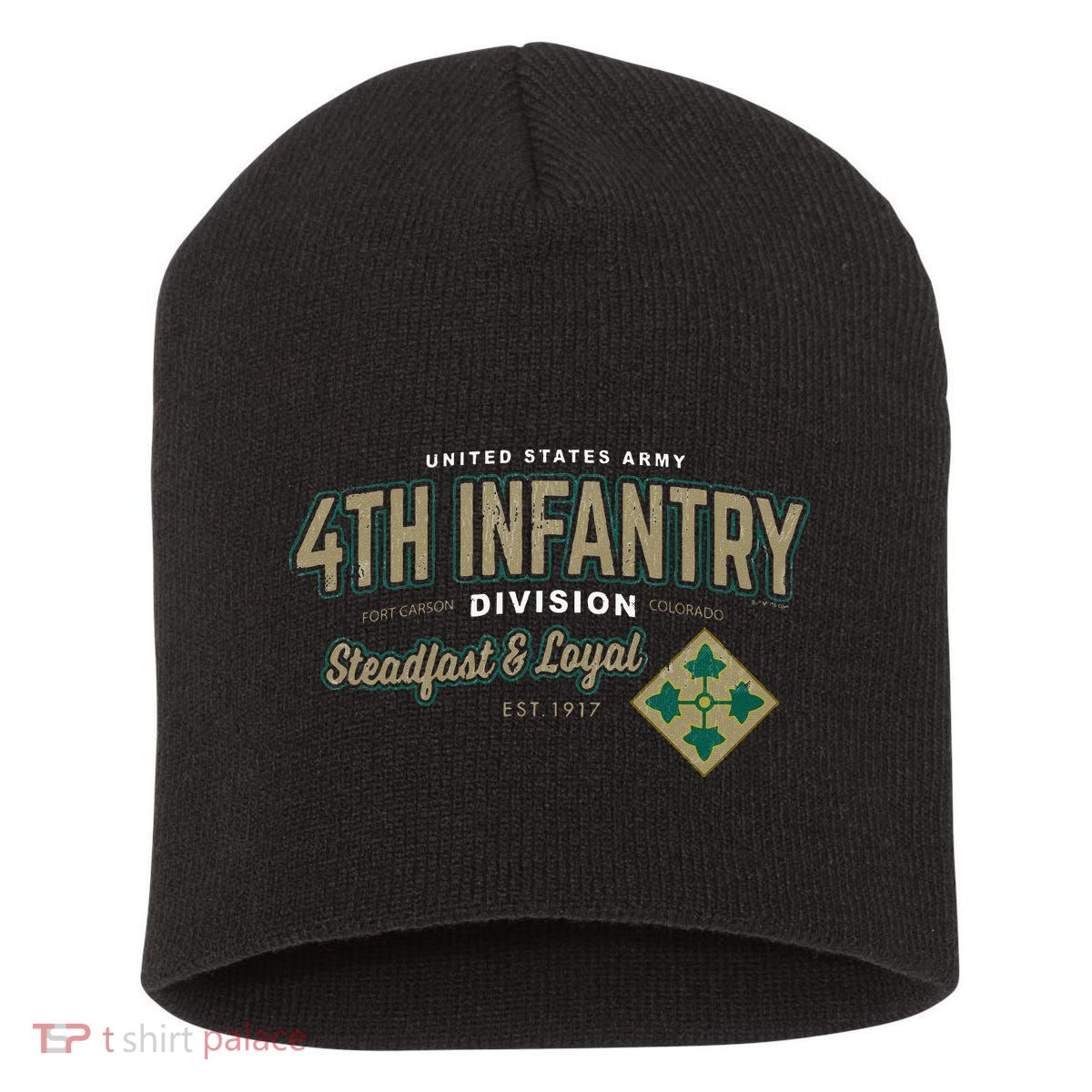 4th Infantry Division Fort Carson CO Short Acrylic Beanie