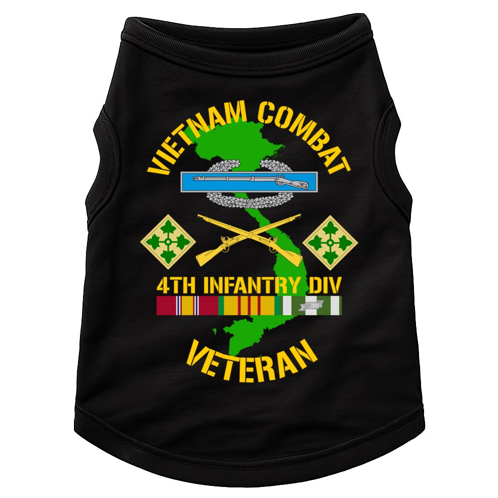 4th Infantry Division Gift Vietnam Combat Veteran Cool Gift Doggie Tank