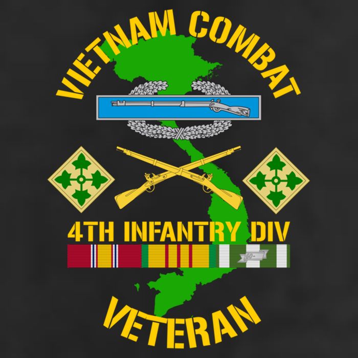 4th Infantry Division Gift Vietnam Combat Veteran Cool Gift 11oz C Handle Ceramic Mug